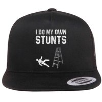 Funny Ladder Fall Gift Broken Bone Hand Get Well Soon Flatbill Hat