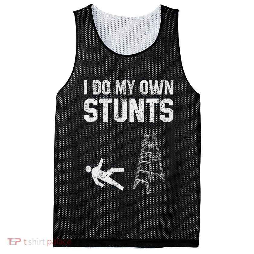 Funny Ladder Fall Gift Broken Bone Hand Get Well Soon Mesh Reversible Basketball Jersey Tank