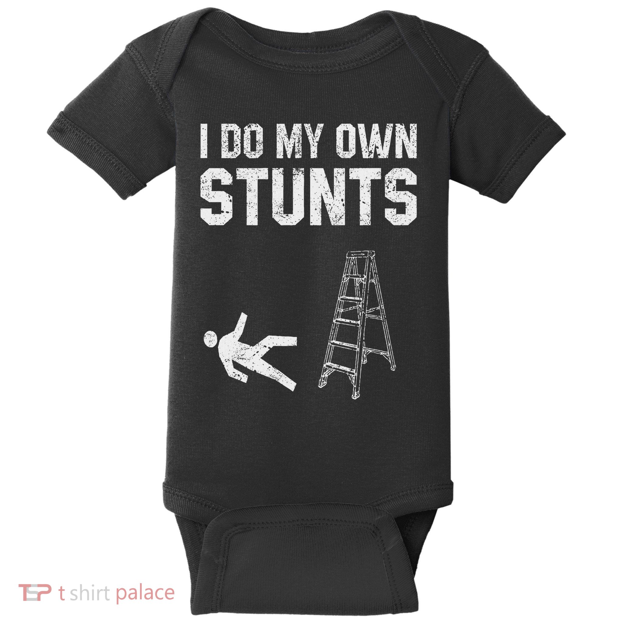 Funny Ladder Fall Gift Broken Bone Hand Get Well Soon Baby Bodysuit