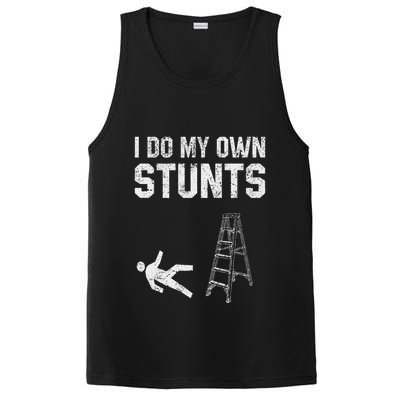 Funny Ladder Fall Gift Broken Bone Hand Get Well Soon PosiCharge Competitor Tank
