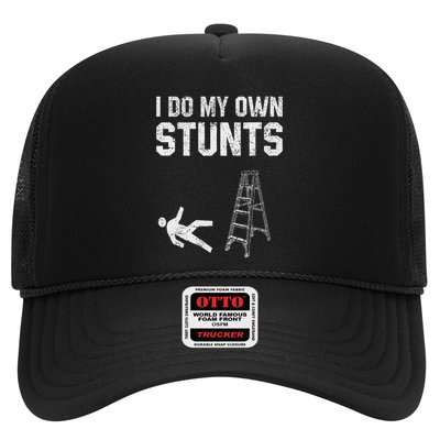 Funny Ladder Fall Gift Broken Bone Hand Get Well Soon Trucker Hat