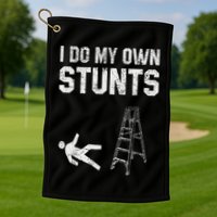 Funny Ladder Fall Gift Broken Bone Hand Get Well Soon Golf Towel