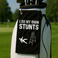 Funny Ladder Fall Gift Broken Bone Hand Get Well Soon Golf Towel