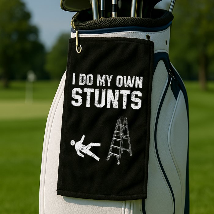 Funny Ladder Fall Gift Broken Bone Hand Get Well Soon Golf Towel