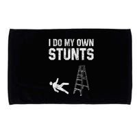 Funny Ladder Fall Gift Broken Bone Hand Get Well Soon Microfiber Hand Towel