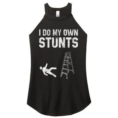 Funny Ladder Fall Gift Broken Bone Hand Get Well Soon Women's Perfect Tri Rocker Tank