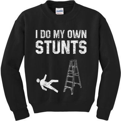 Funny Ladder Fall Gift Broken Bone Hand Get Well Soon Kids Sweatshirt