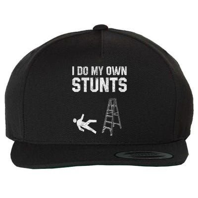 Funny Ladder Fall Gift Broken Bone Hand Get Well Soon Wool Snapback Cap