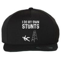 Funny Ladder Fall Gift Broken Bone Hand Get Well Soon Wool Snapback Cap