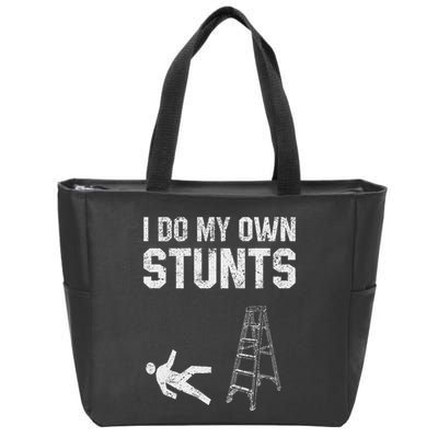 Funny Ladder Fall Gift Broken Bone Hand Get Well Soon Zip Tote Bag