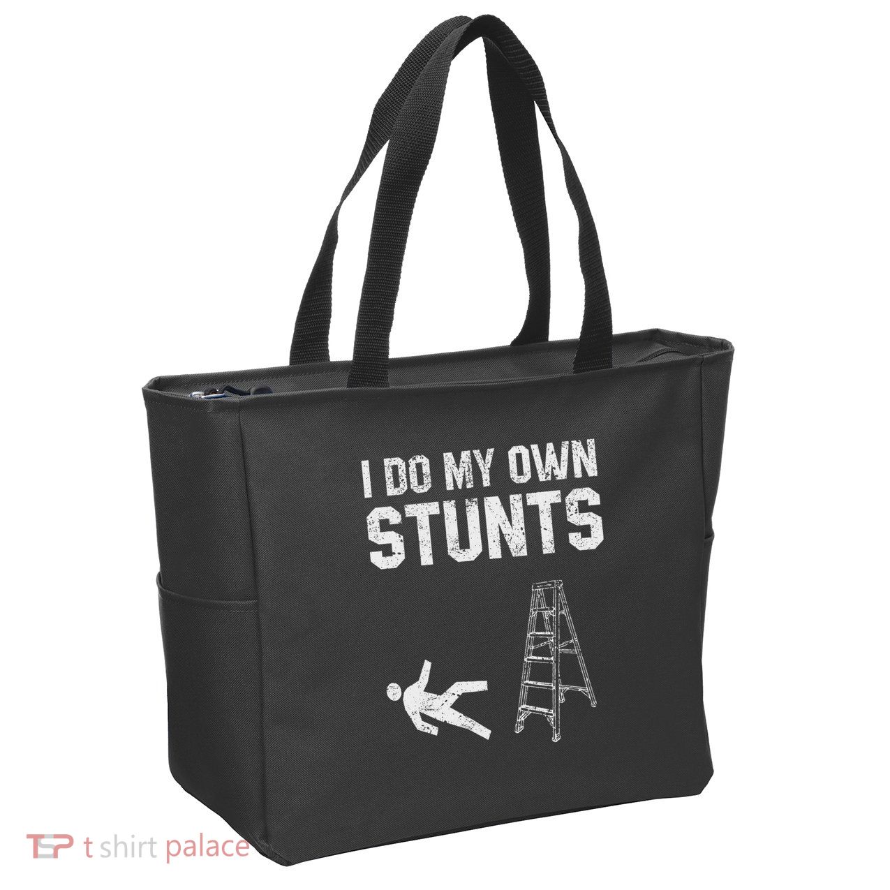 Funny Ladder Fall Gift Broken Bone Hand Get Well Soon Zip Tote Bag