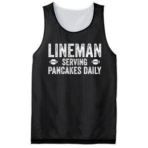 Football Lineman Funny Gift Serving Pancakes Daily Mesh Reversible Basketball Jersey Tank