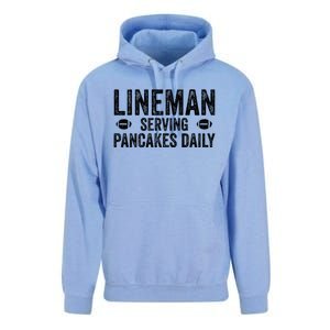 Football Lineman Funny Gift Serving Pancakes Daily Unisex Surf Hoodie