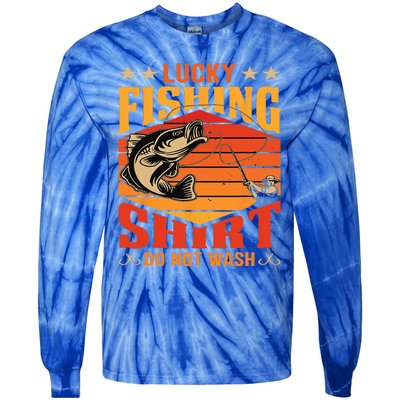 Funny Lucky Fishing Do Not Wash It Funny Fhishing Tie-Dye Long Sleeve Shirt