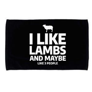 Funny Lamb Farm Livestock Farming Quote For A Farmer Microfiber Hand Towel