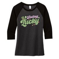 Feeling Lucky Women's Tri-Blend 3/4-Sleeve Raglan Shirt