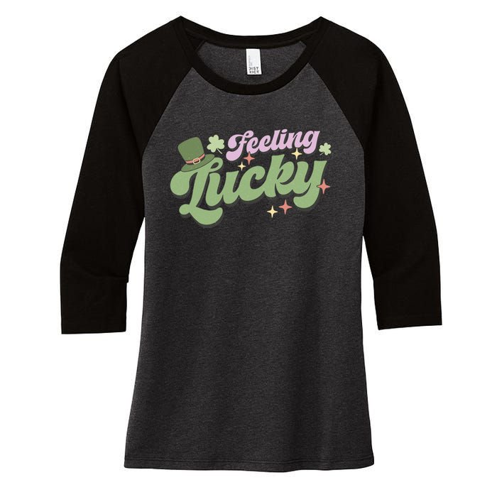 Feeling Lucky Women's Tri-Blend 3/4-Sleeve Raglan Shirt