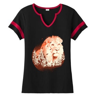 Forest Lion Ladies Halftime Notch Neck Tee