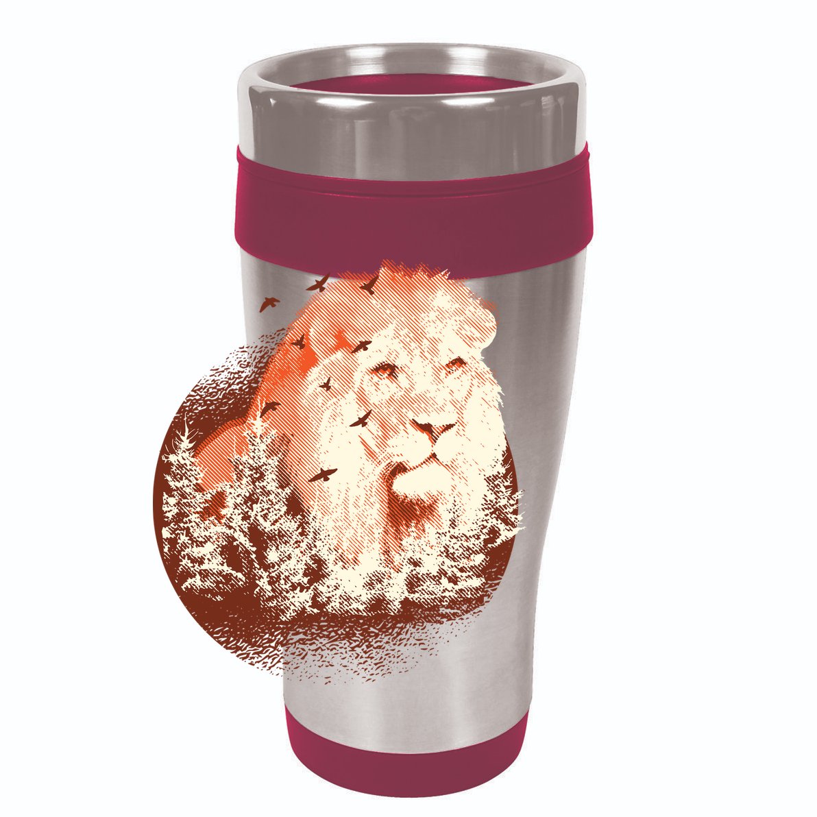 Forest Lion 12oz Stainless Steel Coffee Mug