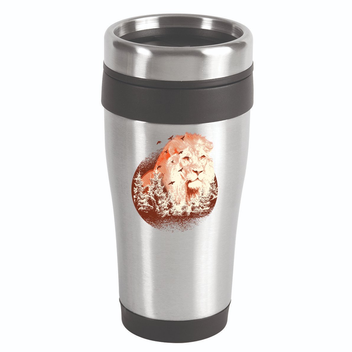 Forest Lion 16oz Travel Tumbler