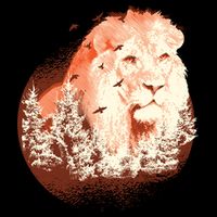 Forest Lion Womens T-Shirt