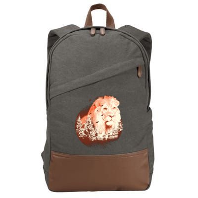 Forest Lion Cotton Canvas Backpack