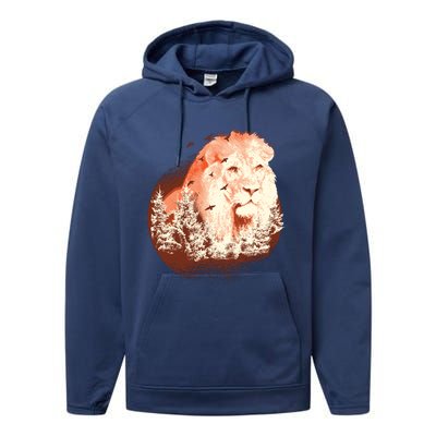 Forest Lion Performance Fleece Hoodie