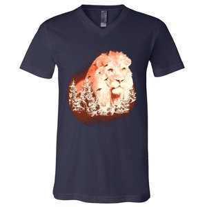 Forest Lion V-Neck T-Shirt