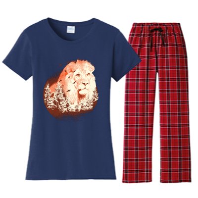 Forest Lion Women's Flannel Pajama Set