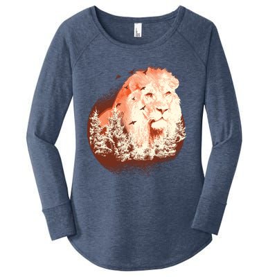 Forest Lion Women's Perfect Tri Tunic Long Sleeve Shirt