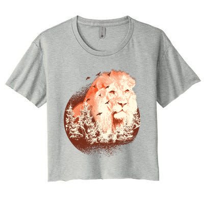 Forest Lion Women's Crop Top Tee