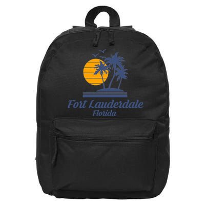 Fort Lauderdale Florida Gift Fl Beach Tourist Souvenir Usa 16 in Basic Backpack
