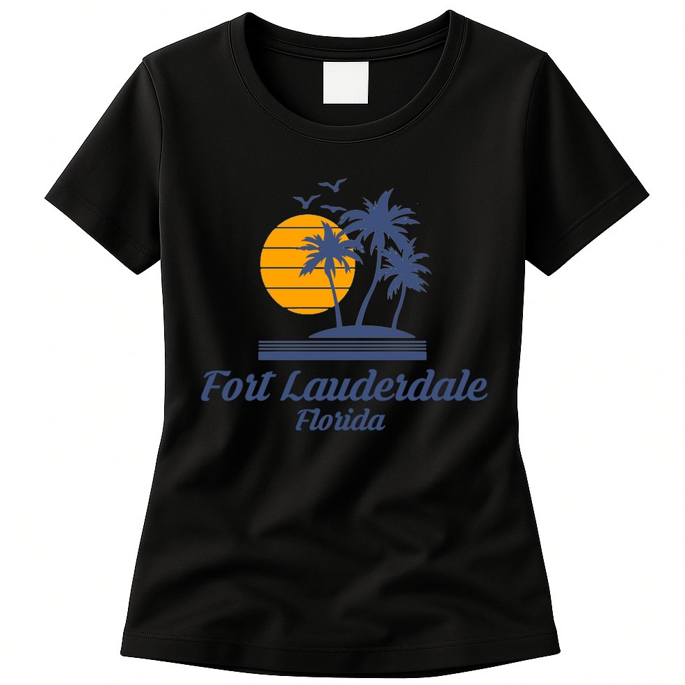 Fort Lauderdale Florida Gift Fl Beach Tourist Souvenir Usa Womens T-Shirt