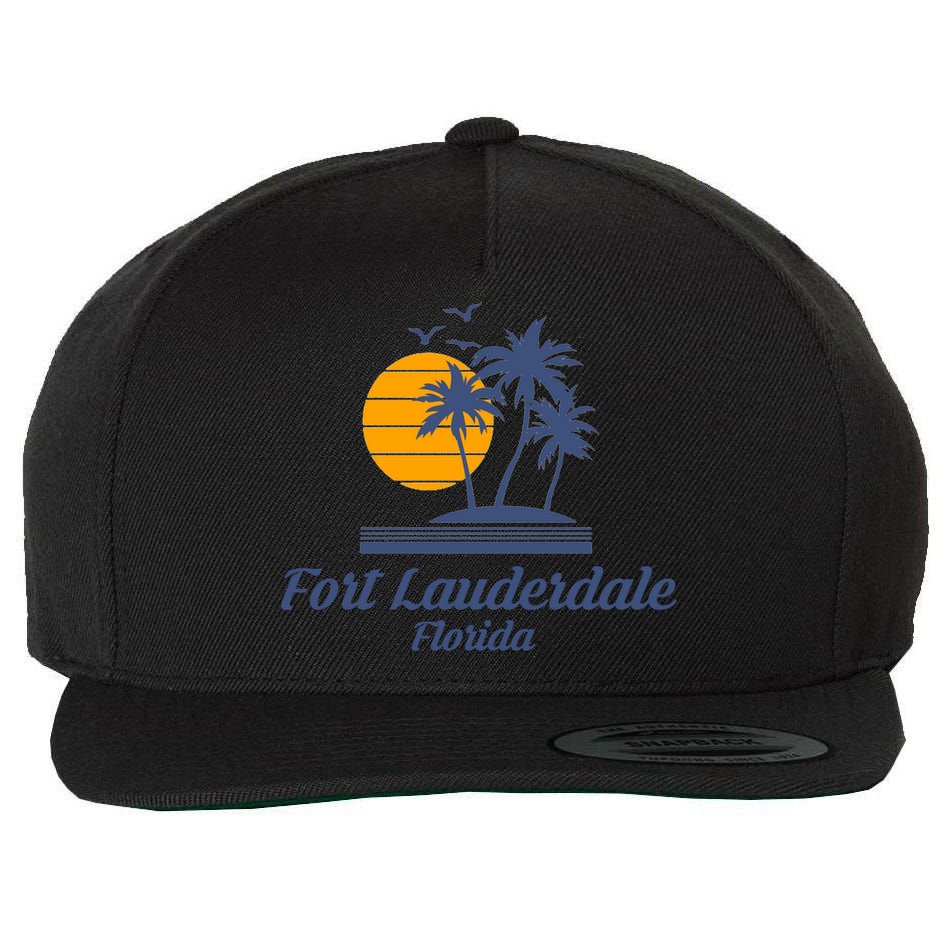 Fort Lauderdale Florida Gift Fl Beach Tourist Souvenir Usa Wool Snapback Cap