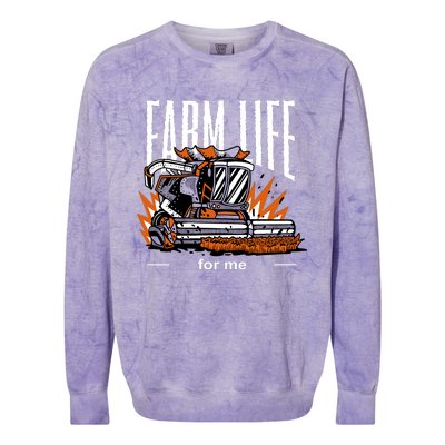 Farm Life For Me Colorblast Crewneck Sweatshirt