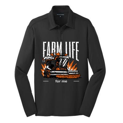 Farm Life For Me Silk Touch Performance Long Sleeve Polo