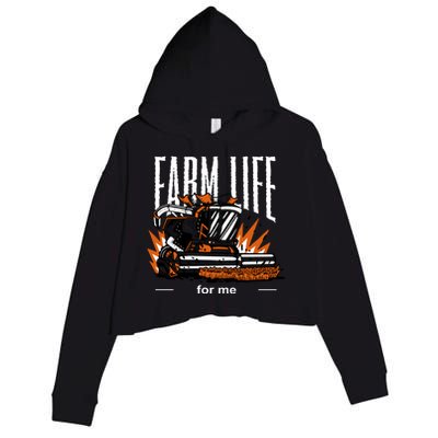 Farm Life For Me Crop Fleece Hoodie