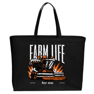 Farm Life For Me Cotton Canvas Jumbo Tote