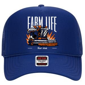 Farm Life For Me High Crown Mesh Back Trucker Hat