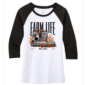 Farm Life For Me Women's Tri-Blend 3/4-Sleeve Raglan Shirt