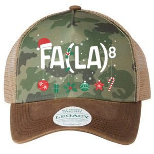 Fa (La)8 Funny Christmas Santa Fa La Math Teacher Legacy Tie Dye Trucker Hat