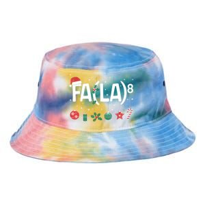 Fa (La)8 Funny Christmas Santa Fa La Math Teacher Tie Dye Newport Bucket Hat