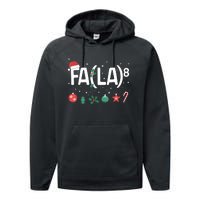 Fa (La)8 Funny Christmas Santa Fa La Math Teacher Performance Fleece Hoodie