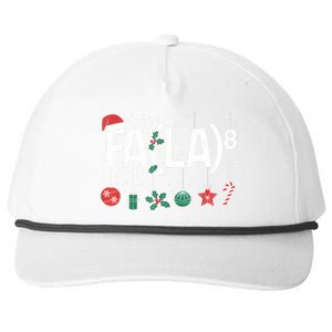 Fa (La)8 Funny Christmas Santa Fa La Math Teacher Snapback Five-Panel Rope Hat