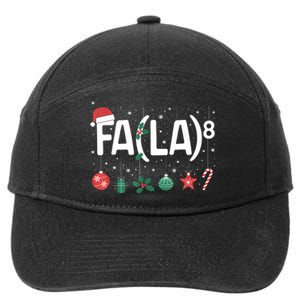 Fa (La)8 Funny Christmas Santa Fa La Math Teacher 7-Panel Snapback Hat