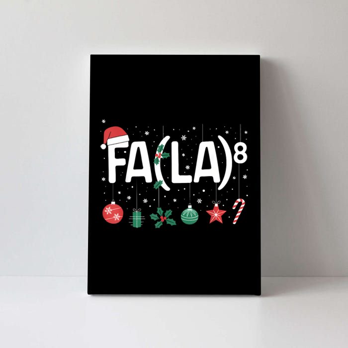 Fa (La)8 Funny Christmas Santa Fa La Math Teacher Canvas