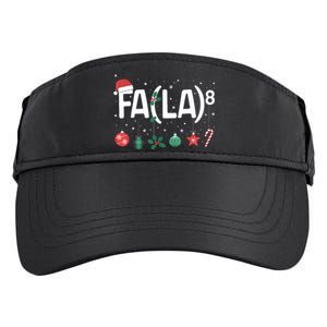 Fa (La)8 Funny Christmas Santa Fa La Math Teacher Adult Drive Performance Visor