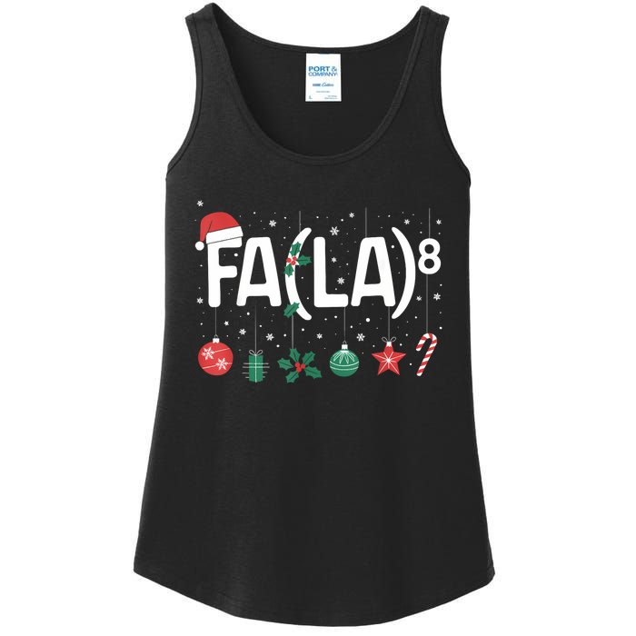 Fa (La)8 Funny Christmas Santa Fa La Math Teacher Ladies Essential Tank