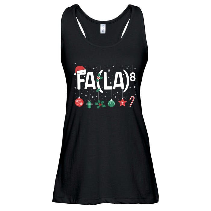 Fa (La)8 Funny Christmas Santa Fa La Math Teacher Ladies Essential Flowy Tank