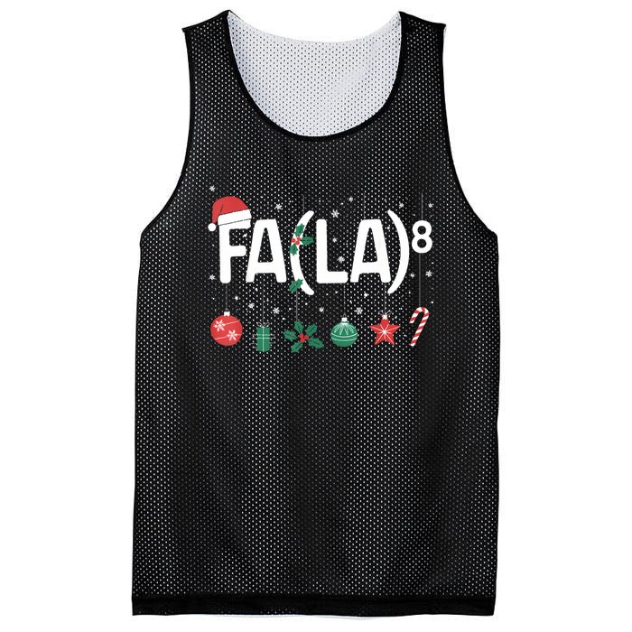 Fa (La)8 Funny Christmas Santa Fa La Math Teacher Mesh Reversible Basketball Jersey Tank